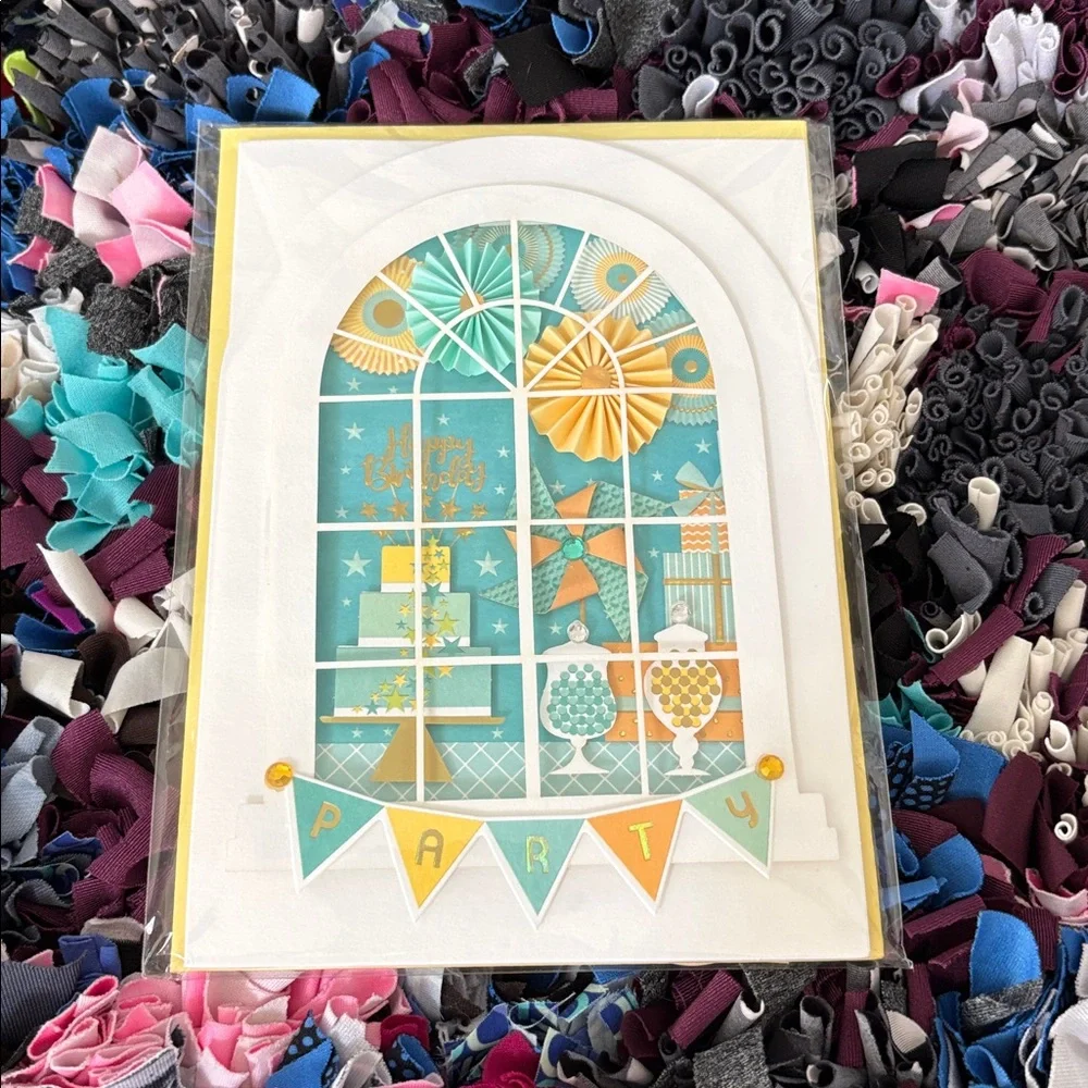 🆕Papyrus “Shadowbox Party” Birthday Greeting Card